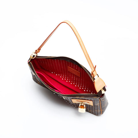 LOUIS VUITTON 2006 Monogram Perfo Pochette Accessoires Handbag Brown WS20534
