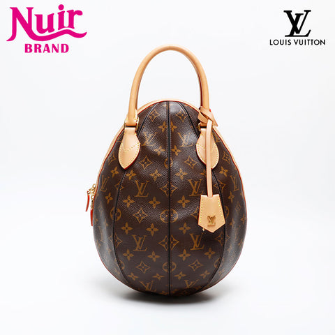 LOUIS VUITTON 2018 Monogram Souple Egg Handbag Brown WS20536
