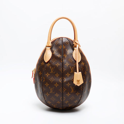 LOUIS VUITTON 2018 Monogram Souple Egg Handbag Brown WS20536