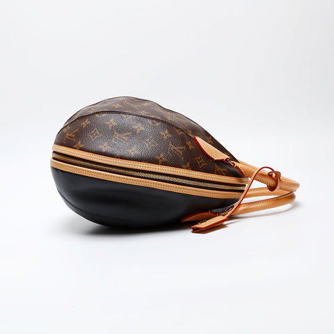 LOUIS VUITTON 2018 Monogram Souple Egg Handbag Brown WS20536