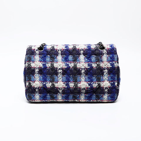 CHANEL 26th series 2018-2019 Tweed Chain Flap Shoulder Bag blue WS20538