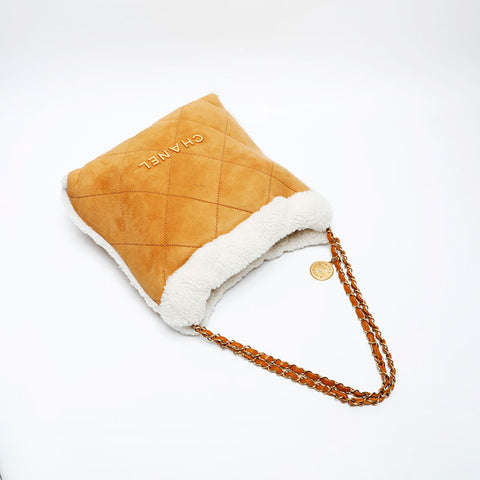CHANEL Chanel 22 Mouton Hobo Bag Shoulder Bag Brown WS20542