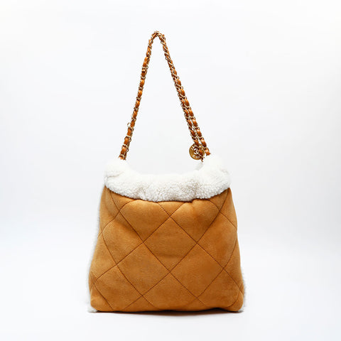 CHANEL Chanel 22 Mouton Hobo Bag Shoulder Bag Brown WS20542