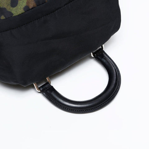 PRADA Camouflage Camo Nylon Backpack Â· Daypack black WS20545