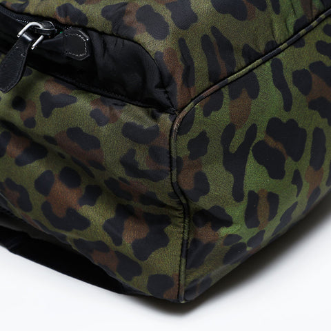 PRADA Camouflage Camo Nylon Backpack Â· Daypack black WS20545