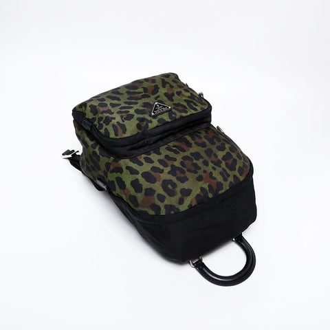 PRADA Camouflage Camo Nylon Backpack Â· Daypack black WS20545