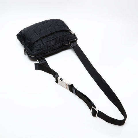 PRADA Nylon Messenger Bag Shoulder Bag black WS20546