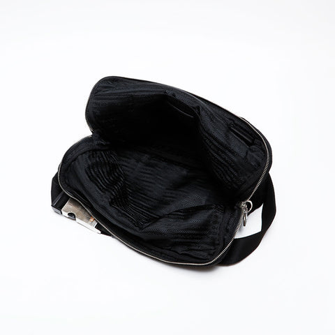 PRADA Nylon Messenger Bag Shoulder Bag black WS20546