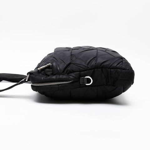 PRADA Nylon Messenger Bag Shoulder Bag black WS20546