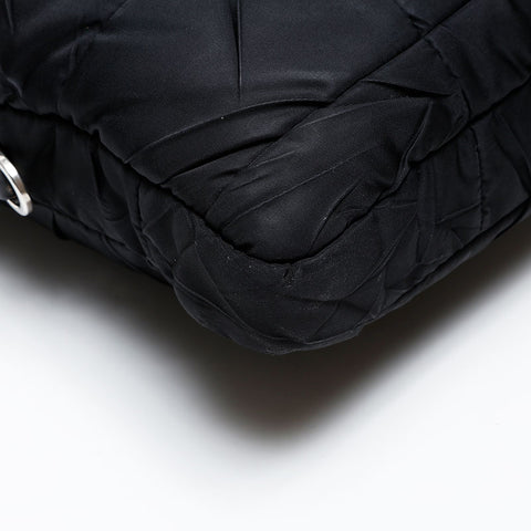 PRADA Nylon Messenger Bag Shoulder Bag black WS20546