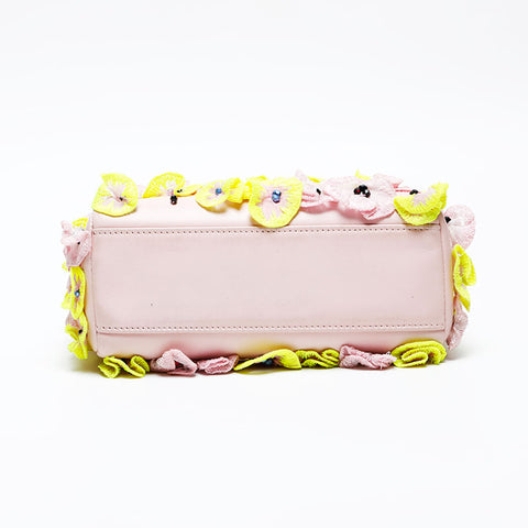 Christian Dior Mini Lady Dior Flower Renew Shoulder Bag pink WS20547