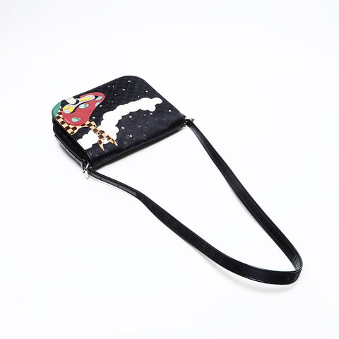 LOUIS VUITTON 2002 Monogram Comte de Fay Musette Shoulder Bag black WS20549