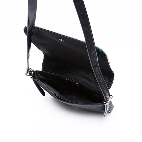LOUIS VUITTON 2002 Monogram Comte de Fay Musette Shoulder Bag black WS20549