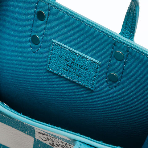LOUIS VUITTON Damier Checkerboard Sac Plat Shoulder Bag blue WS20550