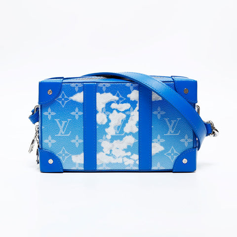 LOUIS VUITTON 2020 Monogram LV Clouds Soft Trunk Wallet Shoulder Bag blue WS20551