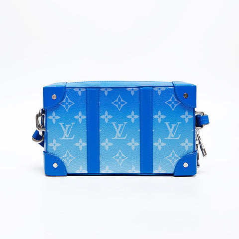 LOUIS VUITTON 2020 Monogram LV Clouds Soft Trunk Wallet Shoulder Bag blue WS20551