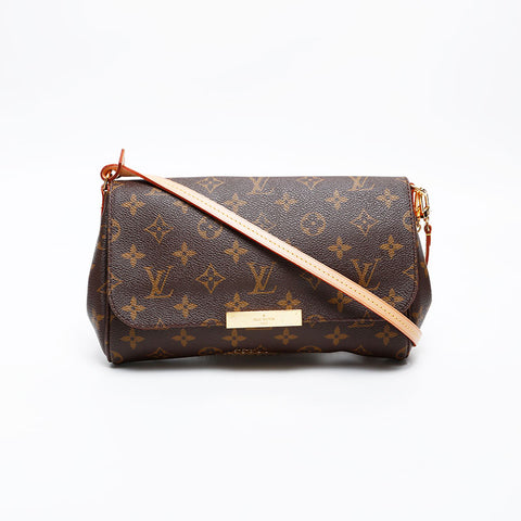 LOUIS VUITTON 2013 Monogram Favorite MM Shoulder Bag Brown WS20552