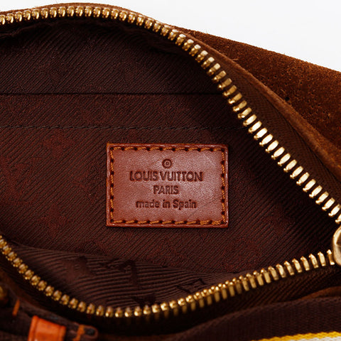LOUIS VUITTON 2006 Monogram Mahina Onata PM Shoulder Bag Brown WS20554