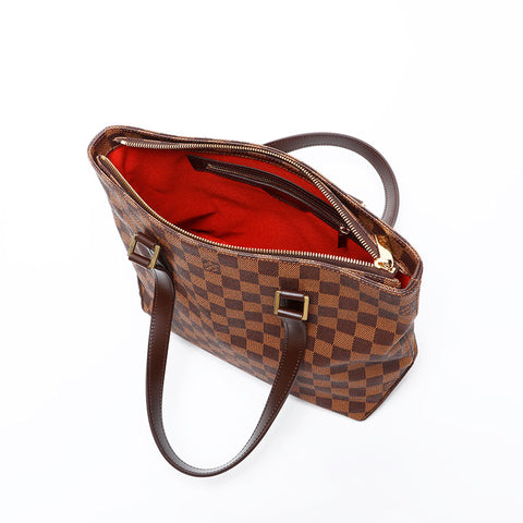 LOUIS VUITTON 2004 Damier Cava Piano Shoulder Bag Brown WS20555