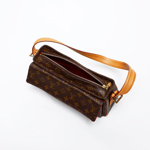 LOUIS VUITTON Monogram Viva Cite MM Shoulder Bag Brown WS20556