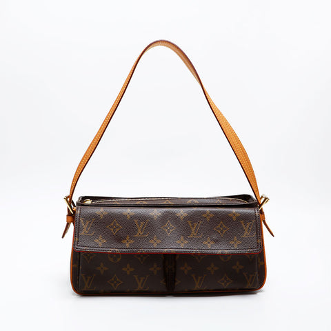 LOUIS VUITTON Monogram Viva Cite MM Shoulder Bag Brown WS20556