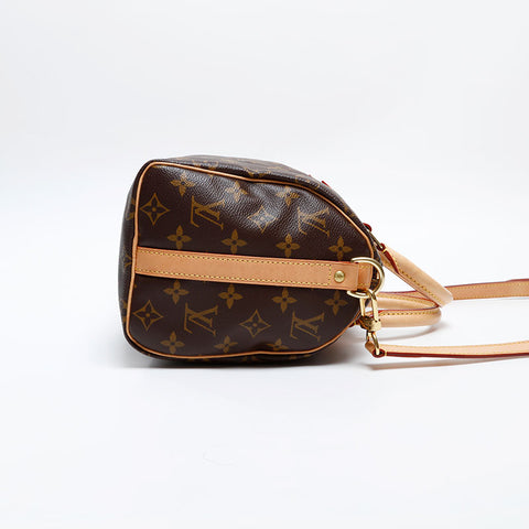 LOUIS VUITTON Monogram Speedy Bandouliere 25 Handbag Brown WS20557