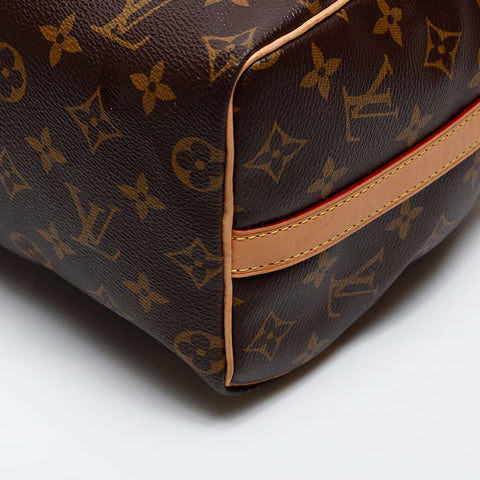 LOUIS VUITTON Monogram Speedy Bandouliere 25 Handbag Brown WS20557