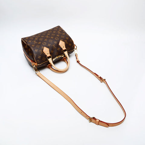 LOUIS VUITTON Monogram Speedy Bandouliere 25 Handbag Brown WS20557