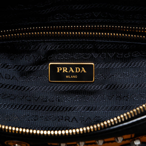 PRADA Nylon Robot Shoulder Bag black WS20558
