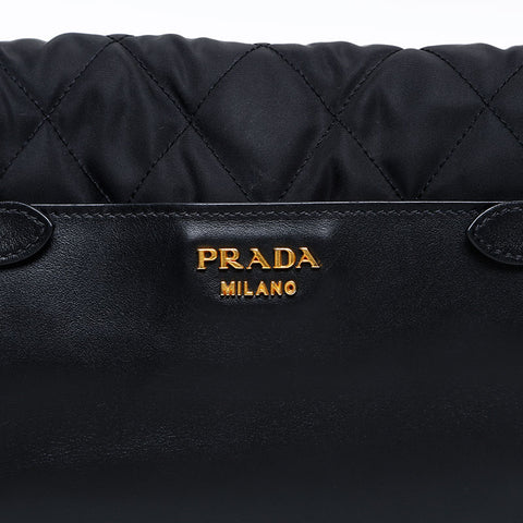 PRADA fringe Shoulder Bag black WS20559
