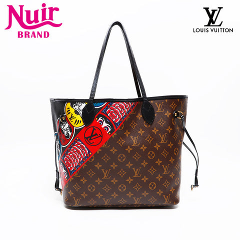 LOUIS VUITTON 2017 Monogram Kansai Yamamoto Neverfull MM Tote Bag Brown WS20561