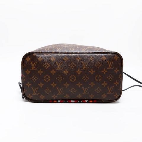 LOUIS VUITTON 2017 Monogram Kansai Yamamoto Neverfull MM Tote Bag Brown WS20561
