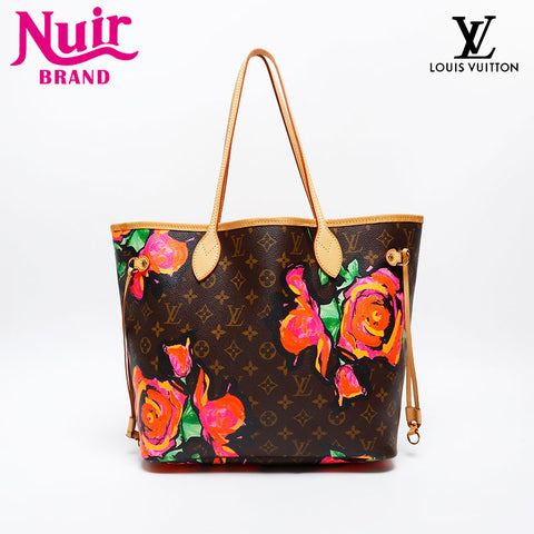 LOUIS VUITTON Monogram Rose Neverfull MM Tote Bag Brown WS20563