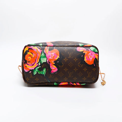 LOUIS VUITTON Monogram Rose Neverfull MM Tote Bag Brown WS20563