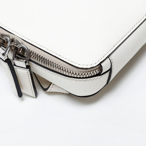 PRADA Safiano Shoulder Bag white WS20565