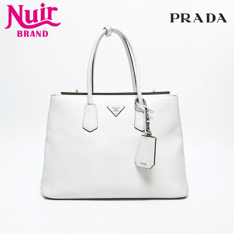 PRADA Safiano Tote Bag white WS20567
