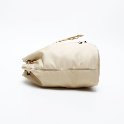 PRADA Re-Nylon Drawstring Bag Handbag beige WS20568