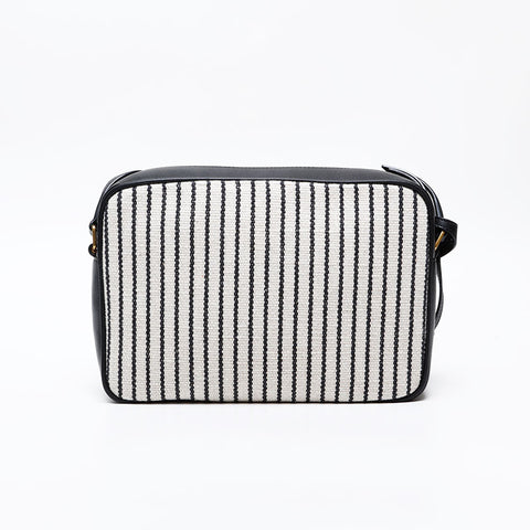 YVES SAINT LAURENT Lou jacquard canvas camera bag Shoulder Bag white WS20569