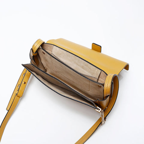 Chloe Leather Fae Shoulder Bag yellow WS20570