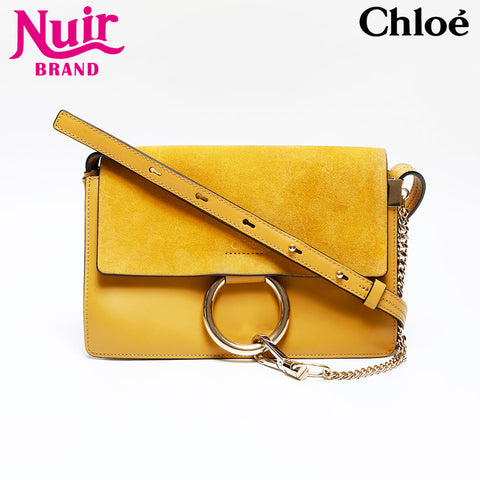 Chloe Leather Fae Shoulder Bag yellow WS20570