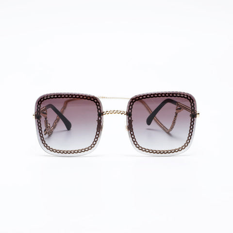 CHANEL Chain sunglasses black WS20573