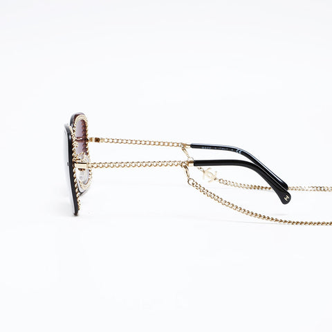CHANEL Chain sunglasses black WS20573