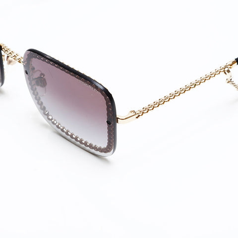 CHANEL Chain sunglasses black WS20573