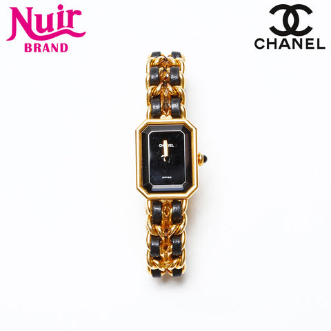 CHANEL Premiere M size Watches black WS20576