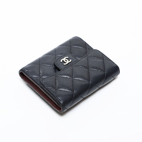 CHANEL Matrasse COCO Mark Tri-fold wallet black WS20577