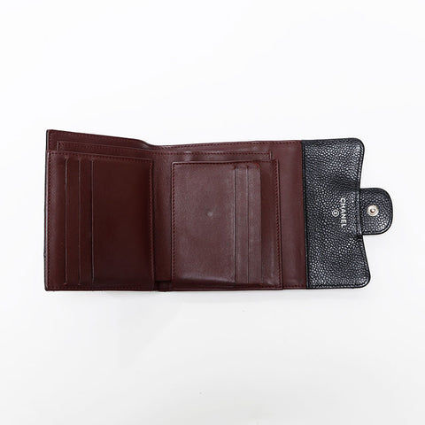 CHANEL Matrasse COCO Mark Tri-fold wallet black WS20577