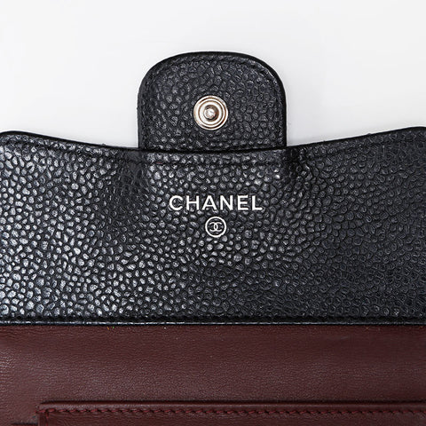 CHANEL Matrasse COCO Mark Tri-fold wallet black WS20577