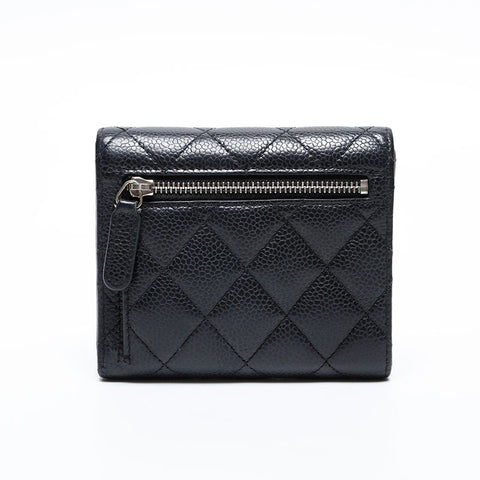 CHANEL Matrasse COCO Mark Tri-fold wallet black WS20577