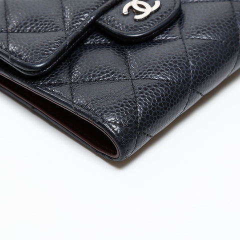 CHANEL Matrasse COCO Mark Tri-fold wallet black WS20577