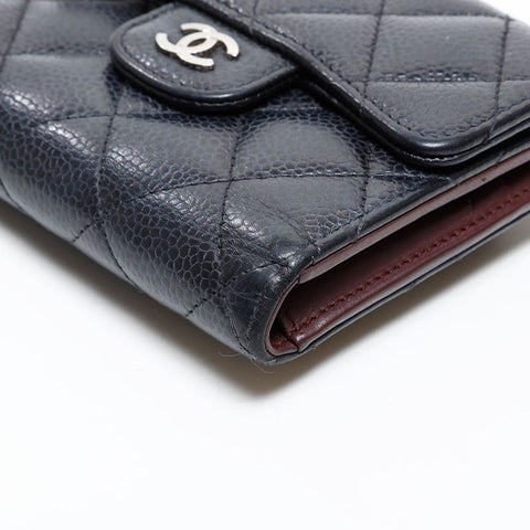 CHANEL Matrasse COCO Mark Tri-fold wallet black WS20577